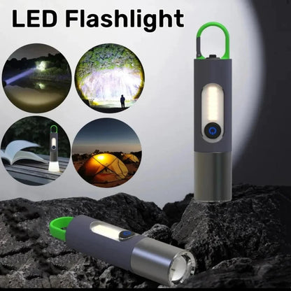 Multifunctional LED Flashlight USB Rechargeable