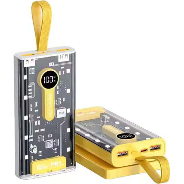 20000mAh Transparent Power Bank Portable Fast Charging PD22.5w